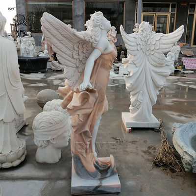 Marble Angel Sculpture Greek Life Size Natural Stone Garden Statue