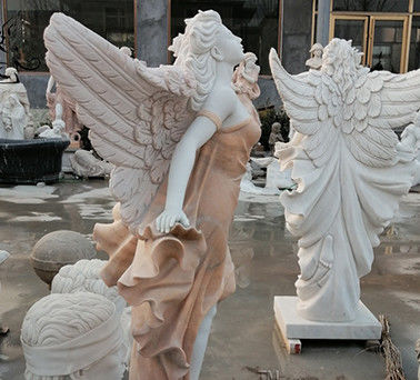 Marble Angel Sculpture Greek Life Size Natural Stone Garden Statue