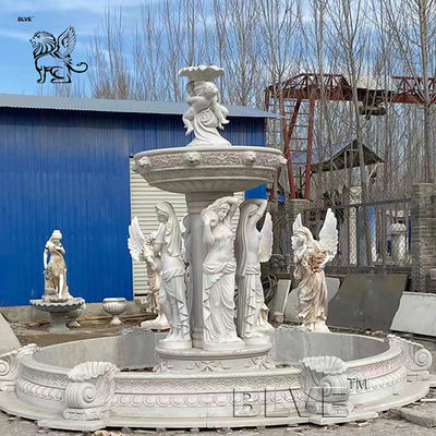 large Garden Marble Fountain Woman Statue For Outdoor Decoration