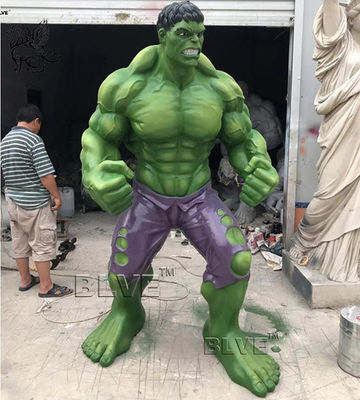 Marvel Superhero Fiberglass Hulk Statue Life Size Resin Sculpture