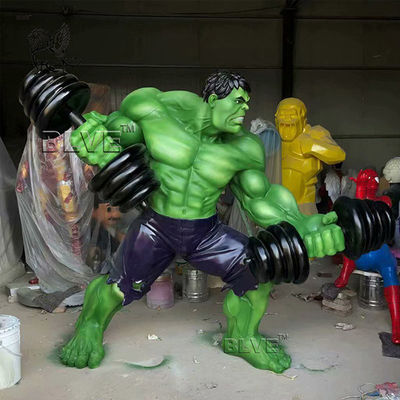 Marvel Superhero Fiberglass Hulk Statue Life Size Resin Sculpture