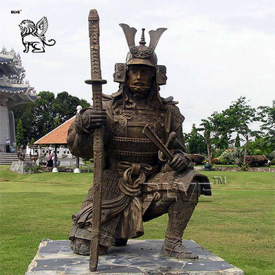 Bronze Japanese Samurai Statue Sculpture Outdoor Large Garden Art