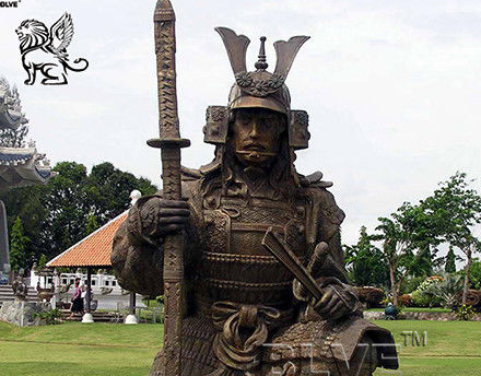 Bronze Japanese Samurai Statue Sculpture Outdoor Large Garden Art