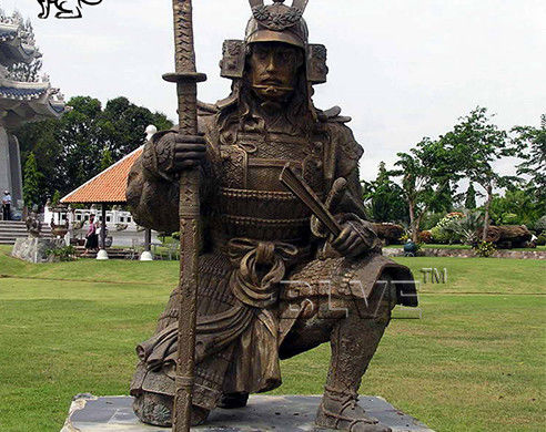 Bronze Japanese Samurai Statue Sculpture Outdoor Large Garden Art
