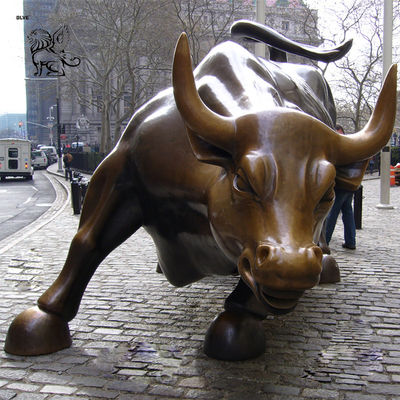 Wall Street Bull Bronze Statue Garden Art Metal Animal Life Size Outdoor