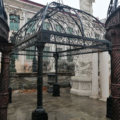 BLVE Cast Iron Gazebo Large Garden Pavilion Antique Decorative Outdoor