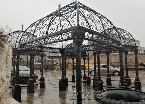 BLVE Cast Iron Gazebo Large Garden Pavilion Antique Decorative Outdoor
