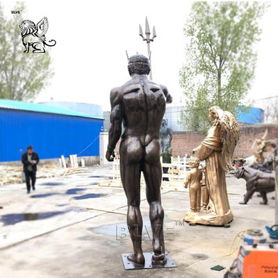 Large Poseidon Bronze Statue Greek Sea God Sculpture Garden Art Metal Decoration Outdoor