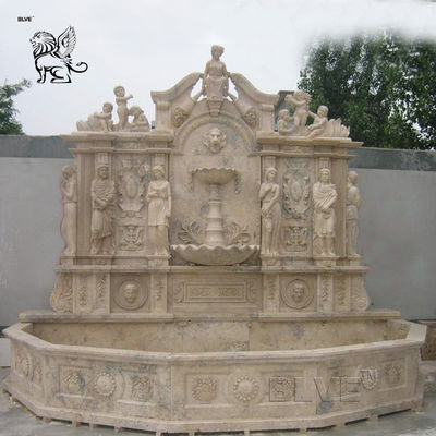 Large Marble Wall Fountain Garden Lady Water Fountains Outdoor Decorative