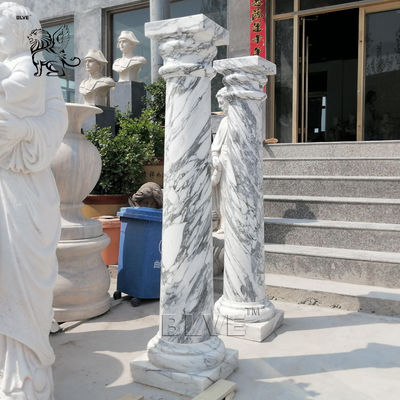 Roman Column Marble Pillars Natural Stone Handcarved Garden Decoration
