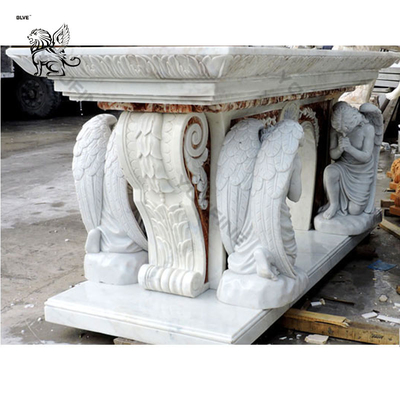 BLVE Church Marble Altars Table Angel Statue Church Decoration Altar Religious Western Style