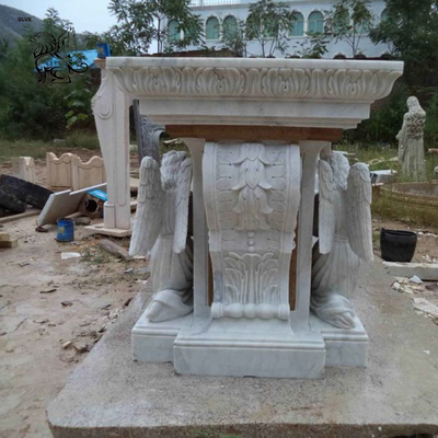 BLVE Church Marble Altars Table Angel Statue Church Decoration Altar Religious Western Style