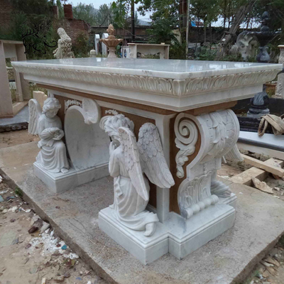 BLVE Church Marble Altars Table Angel Statue Church Decoration Altar Religious Western Style