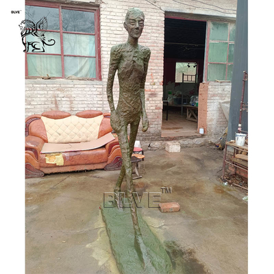 BLVE Bronze Sculpture Giacometti Garden Statue Life Size Modern Art Metal Abstract Figure Outdoor Decoration