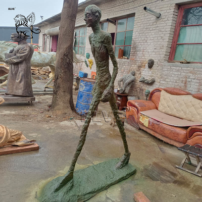 BLVE Bronze Sculpture Giacometti Garden Statue Life Size Modern Art Metal Abstract Figure Outdoor Decoration