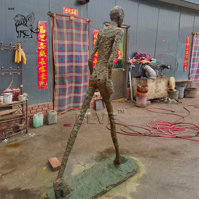 BLVE Bronze Sculpture Giacometti Garden Statue Life Size Modern Art Metal Abstract Figure Outdoor Decoration