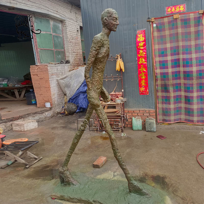 BLVE Bronze Sculpture Giacometti Garden Statue Life Size Modern Art Metal Abstract Figure Outdoor Decoration