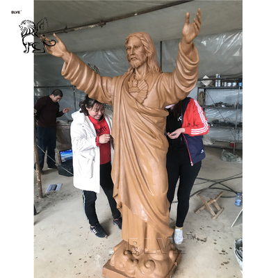 BLVE Bronze Jesus Statue Life Size Religious Western Copper Sculpture Figure Casting Outdoor Garden Church