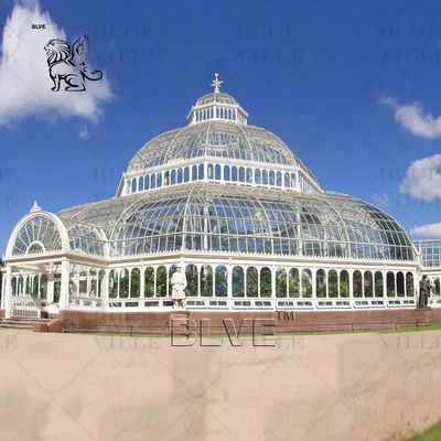 Gazebo de boda de hierro Galvanizado Sala de sol Evento invernadero de metal Orangería Casas de vidrio grandes al aire libre Custom