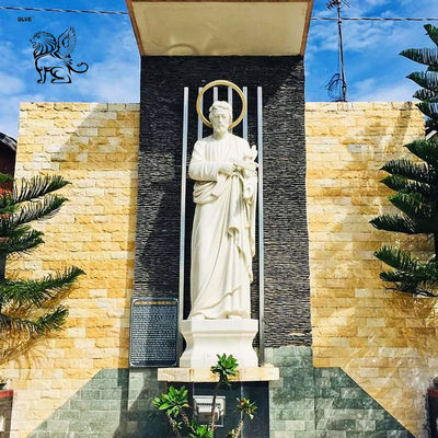 Estatua de mármol de San José Estatuas religiosas católicas Figura tamaño natural Iglesia al aire libre